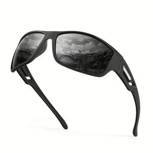 Polarized Sunglasses Men Outdoor Sports Driving Fishing Trendy Shade Wrap Around